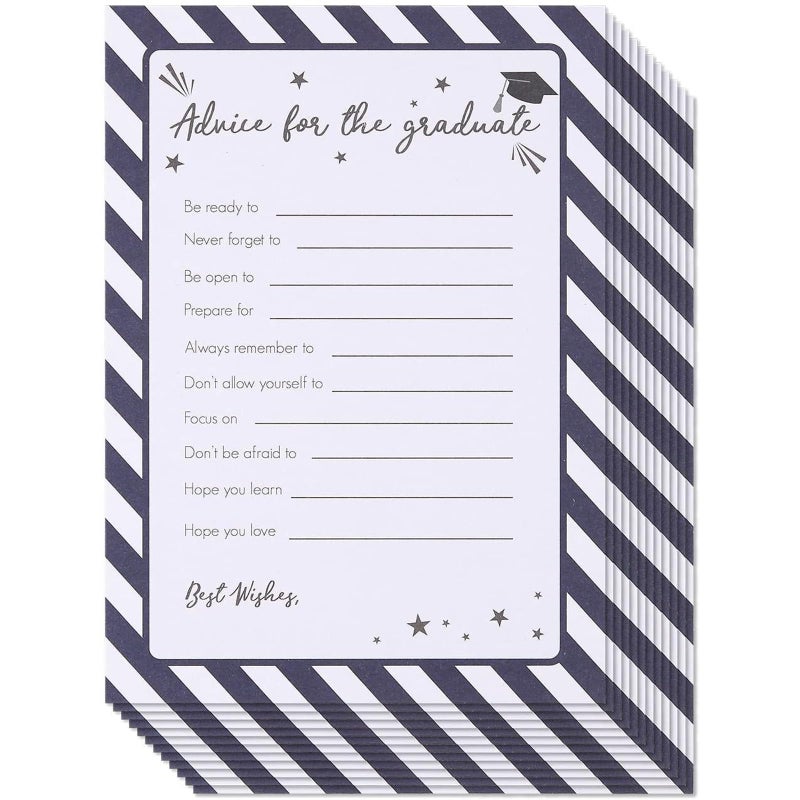 BLUE PANDA Graduation Advice Cards - 60 Pack, 5 x 7 In - Notecards for Graduates - Image 1
